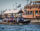 Boats on the Bay Creek in Dubai, UAE